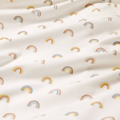  Cotton Fitted Crib Sheet - Rainbows - Cloud Island™