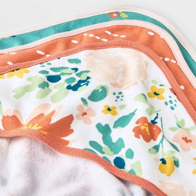  Baby Girls' 3pk Floral Meadow Hooded Towel - Cloud Island™