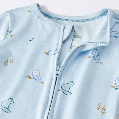  Toddler Boys' Smooth Jersey Snug Fit Union Suit - Cloud Island™ Blue