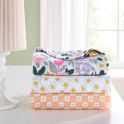  Muslin Swaddle Baby Blanket - Painterly Floral - 3pk - Cloud Island™