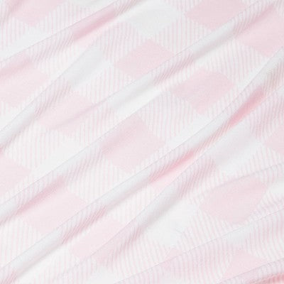  Polyester Rayon Jersey Fitted Crib Sheet - Cloud Island™ Pink Gingham