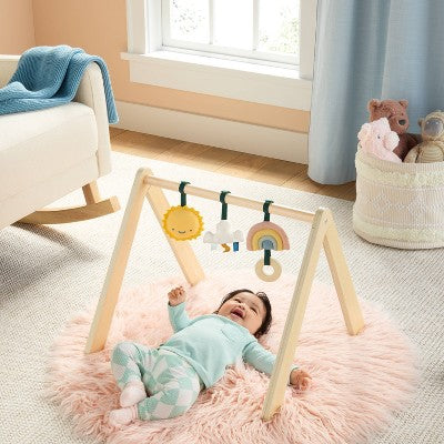  Wood Play Gym + Hanging Toys Set - Cloud Island™