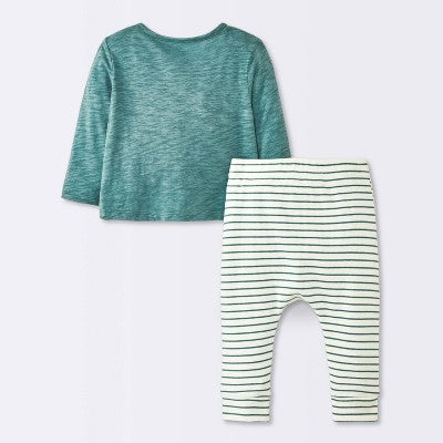  Baby Boys' 2pc Hedgehog Graphic Jogger Pants Set - Cloud Island™ Teal