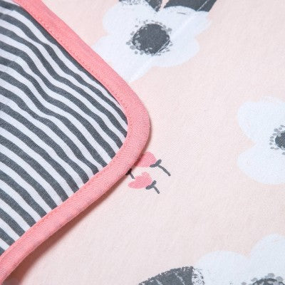  Jersey Knit Reversible Baby Blanket Floral - Cloud Island™ - Pink