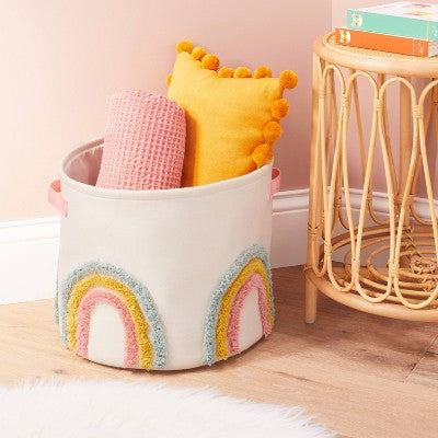  Tufted Canvas Storage Bin - Cloud Island™ Pink L