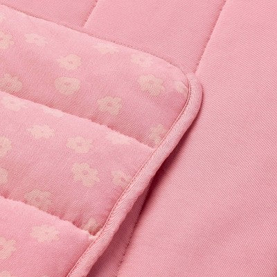  Rayon From Bamboo Jersey Quilted Blanket - Ditsy Floral - Pink - Cloud Island™