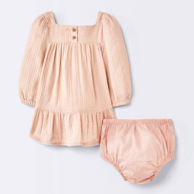  Baby Girls' Smocked Dress - Cloud Island™ Pink