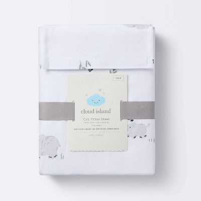  Cotton Fitted Crib Sheet - Elephants - Cloud Island™