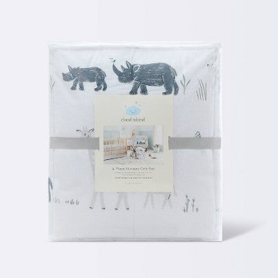  Crib Bedding Set - Two By Two Animals - 4pc - Cloud Island™