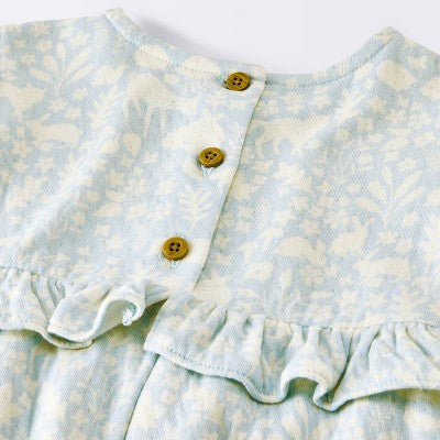  Baby Girls' Long Leg Floral Romper - Cloud Island™ Blue