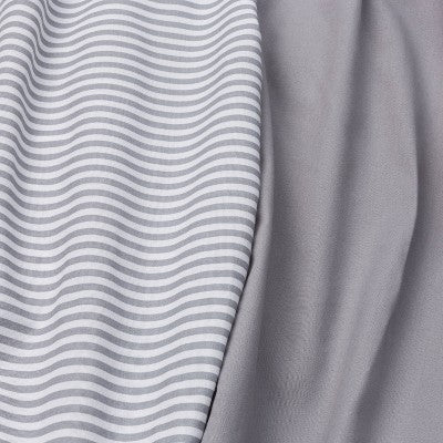  Fitted Mini Crib Sheet - Cloud Island™ - Stripe/Gray - 2pk