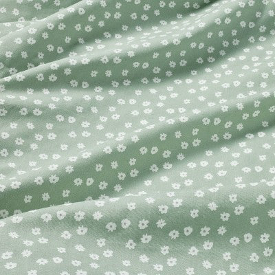  Cotton Fitted Crib Sheet - Daisies Green - Cloud Island™