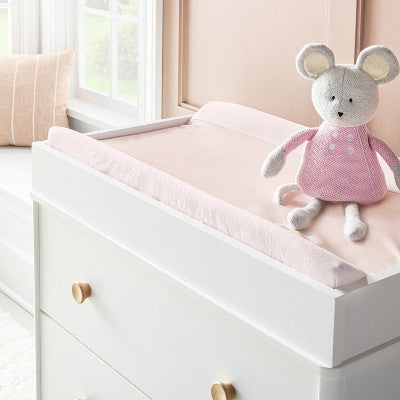  Wipeable Changing Pad Cover - Solid Pink - Cloud Island™