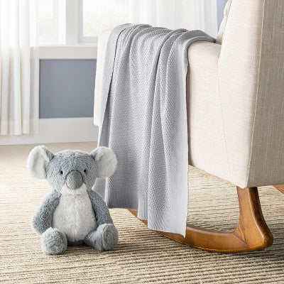  Seed Stitch Sweater Knit Baby Blanket - Gray - Cloud Island™