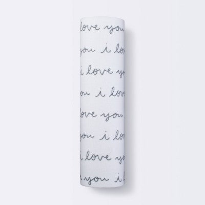  Muslin Swaddle Blanket I Love You - Cloud Island™ White
