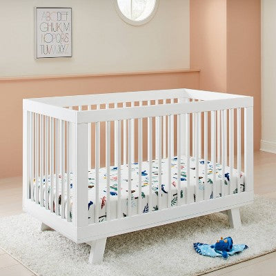  Fitted Jersey Crib Sheet Dino-snore - Solid Blue - 2pk - Cloud Island™