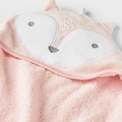  Baby Fox Hooded Bath Towel - Cloud Island™ Pink