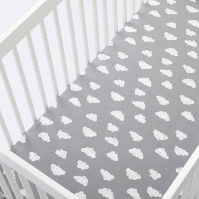  Crib Fitted Sheet Clouds - Cloud Island™ Gray