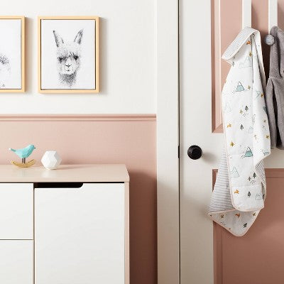  Jersey Knit Reversible Baby Blanket Adventures - Cloud Island™ White/Gray/Pink