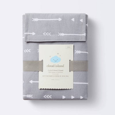  Cotton Fitted Crib Sheet - Arrows Print - Cloud Island™