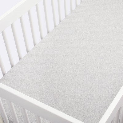  Fitted Jersey Crib Sheet Knit Heather Gray - Cloud Island™ Gray