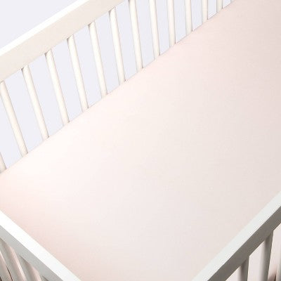 Polyester Rayon Jersey Fitted Crib Sheet - Cloud Island™ Light Pink