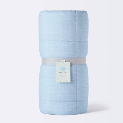  Muslin Quilt Baby And Toddler Blanket - Blue - Cloud Island™