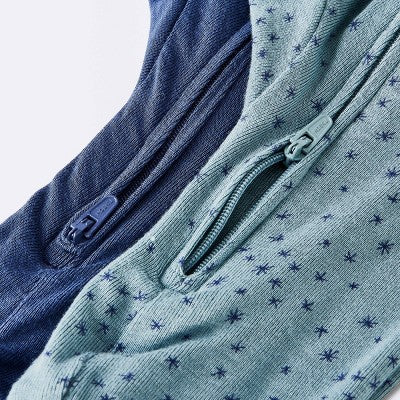 Baby Boys' 2pk Stars So Very Soft Modal Blend Romper - Cloud Island™ Navy Blue