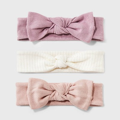  Baby 3pk Headwrap - Cloud Island™ Pink