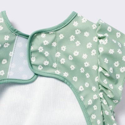  Short Sleeve Bib - Floral Ruffle - Cloud Island™