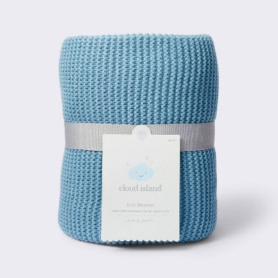  Knit Baby Blanket - Blue - Cloud Island™