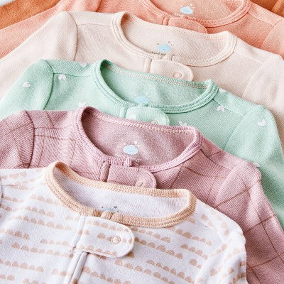  Baby Girls' 6pk Cotton Sleep N' Play - Cloud Island™