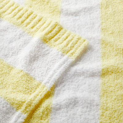  Chenille Stripe Baby Blanket - Yellow And White Stripes - Cloud Island™