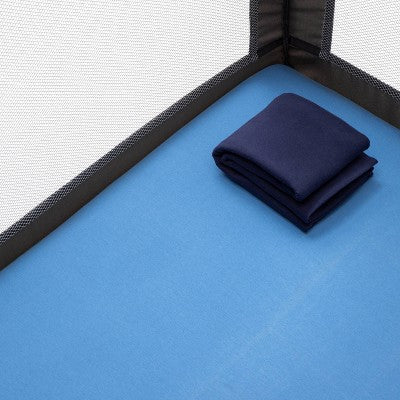  Fitted Playard Jersey Sheet - Cloud Island™ Navy & Blue 2pk