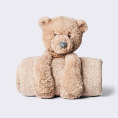  Plush Blanket With Soft Toy - Bear - Cloud Island™