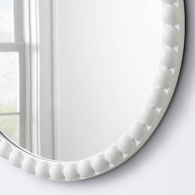  Round Decorative Wall Mirror - White - Cloud Island™