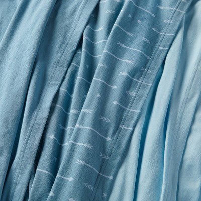  Jersey Swaddle Baby Blanket - Blue - 3pk - Cloud Island™