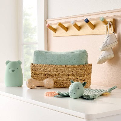  Rayon From Bamboo Jersey Quilted Blanket - Dashes - Green - Cloud Island™