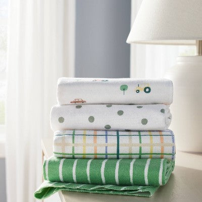  Flannel Baby Blanket 4pk - Cloud Island™ Trucks