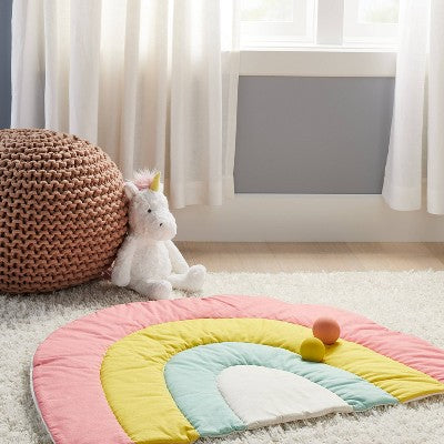  Quilted Floor Blanket And Playmat - Rainbow - Cloud Island™