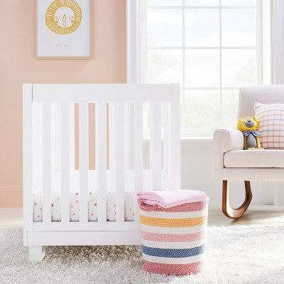  Fitted Jersey Crib Sheet 2pk - Cloud Island™ Multi Dot And Solid Pink