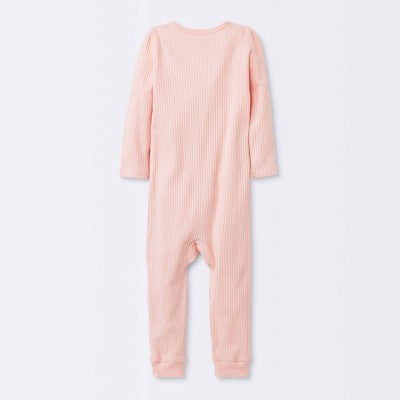  Baby 2pk Basic Wide Rib Romper - Cloud Island™ Pink