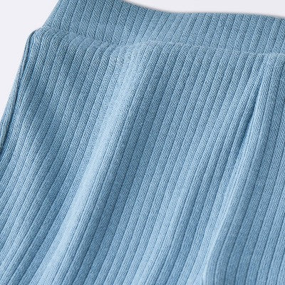  Baby Girls' 2pc Striped Pocket T-Shirt & Bike Shorts Set - Cloud Island™ Blue