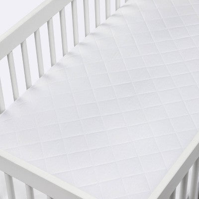  Waterproof Fitted Crib And Toddler Mattress Pad Cover - Cloud Island™ White