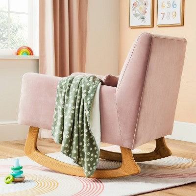  Plush Baby Blanket - Green Floral - Cloud Island™