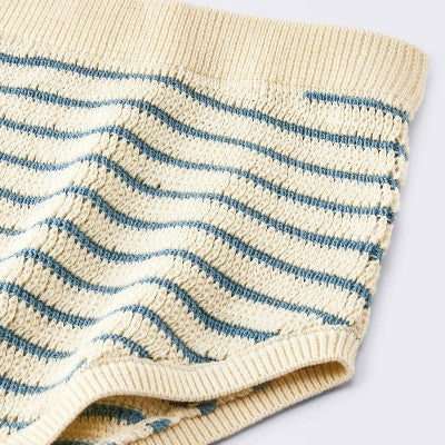  Baby Girls' 2pc Striped Peter Pan Collared Sweater Set - Cloud Island™ Blue
