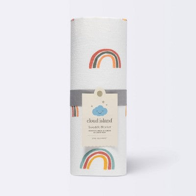  Polyester Rayon Jersey Swaddle - Cloud Island™ Rainbows