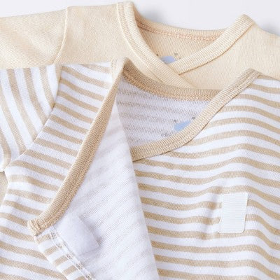  Baby 2pk Cotton Gown - Cloud Island™ Khaki Preemie