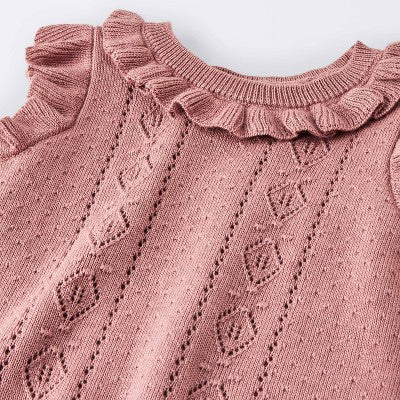  Baby Girls' Tank Sweater Romper - Cloud Island™ Purple