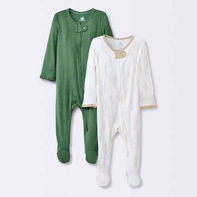  Baby Boys' 2pk So Very Soft Modal Blend Sleep N' Play - Cloud Island™ Green